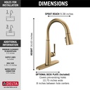 Delta 9182-CZ-PR-DST Emmeline Shieldspray Pull-Down Kitchen Faucet 1L 