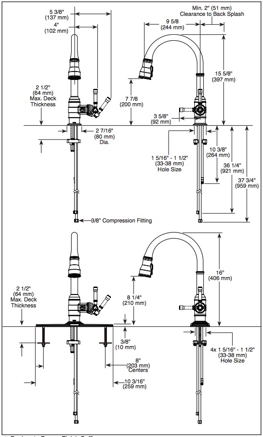 Delta 9190-DST Broderick Pull-Down Kitchen W/Shieldspray 1L 