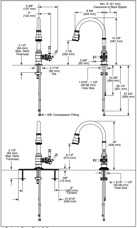 Delta 9190-KS-DST Broderick Pull-Down Kitchen W/Shieldspray 1L 