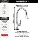 Delta 9190T-DST Broderick Touch2O Pd Kitchen W/Shieldspray 1L 