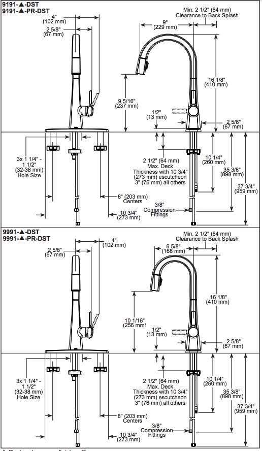 Delta 9191-AR-PR-DST Monrovia Single Handle Pull-Down Faucet In Arctic Stainless Lumicoat