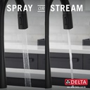 Delta 9191-BL-DST Monrovia Single Handle Pull-Down Kitchen Faucet In Matte Black