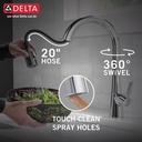 Delta 9191-PR-DST Monrovia Single Handle Pull-Down Kitchen Faucet In Chrome Lumicoat