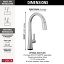 Delta 9191T-AR-PR-DST Monrovia Single Handle Pull-Down Kitchen Faucet With Touch2O Technolo
