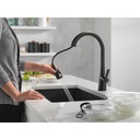Delta 9191T-BL-DST Monrovia Single Handle Pull-Down Kitchen Faucet With Touch2O Technology Matte Black