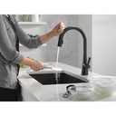 Delta 9191T-BL-DST Monrovia Single Handle Pull-Down Kitchen Faucet With Touch2O Technology Matte Black