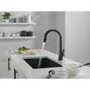 Delta 9191T-BL-DST Monrovia Single Handle Pull-Down Kitchen Faucet With Touch2O Technology Matte Black