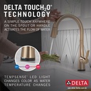 Delta 9191T-CZ-PR-DST Monrovia Single Handle Pull-Down Kitchen Faucet With Touch2O Technolo