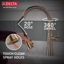 Delta 9197-CZ-PR-DST Cassidy Pull-Down Kitchen W/Shieldspray 1L 