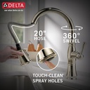Delta 9197-PN-PR-DST Cassidy Pull-Down Kitchen W/Shieldspray 1L 