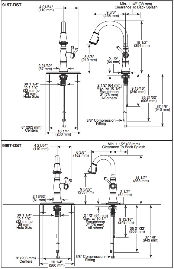 Delta 9197-PN-PR-DST Cassidy Pull-Down Kitchen W/Shieldspray 1L 