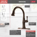 Delta 9197-RB-DST Cassidy Pull Down Kitchen Faucet 