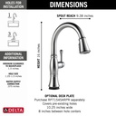 Delta 9197T-AR-PR-DST Cassidy Touch2O Pd Kitchen W/Shieldspray 1L 