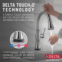 Delta 9197T-AR-PR-DST Cassidy Touch2O Pd Kitchen W/Shieldspray 1L 
