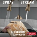 Delta 9197T-CZ-PR-DST Cassidy Touch2O Pd Kitchen W/Shieldspray 1L 