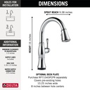 Delta 9197T-PR-DST Cassidy Touch2O Pd Kitchen W/Shieldspray 1L 