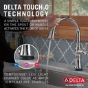 Delta 9197T-PR-DST Cassidy Touch2O Pd Kitchen W/Shieldspray 1L 