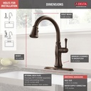 Delta 9197T-RB-DST Cassidy Pull Down Kitchen Faucet W/Touch 
