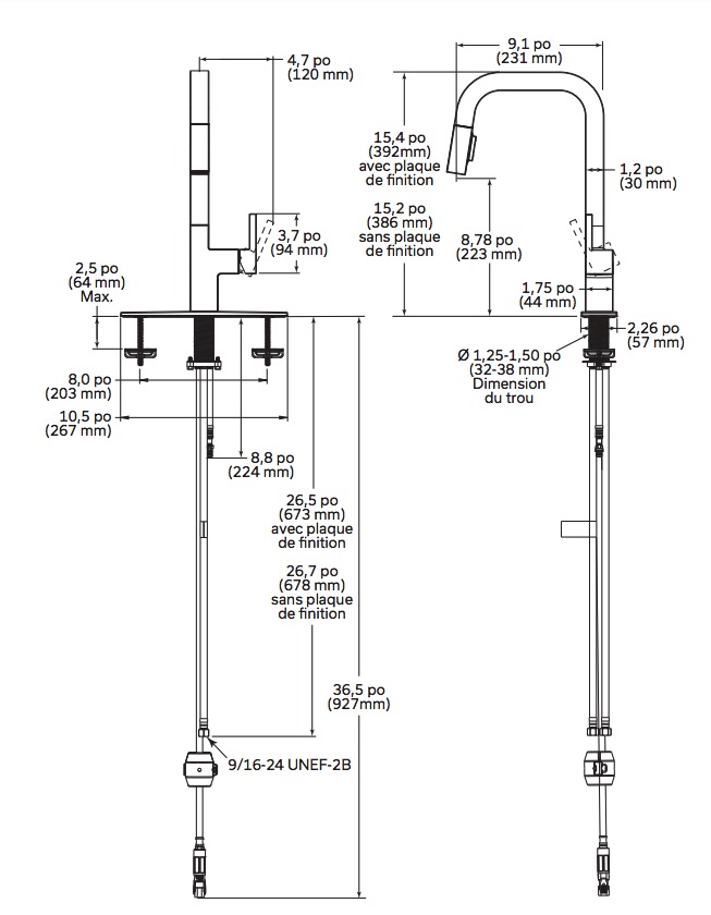 Delta 930LF Junction Single Handle Pull Down Kitchen Faucet 