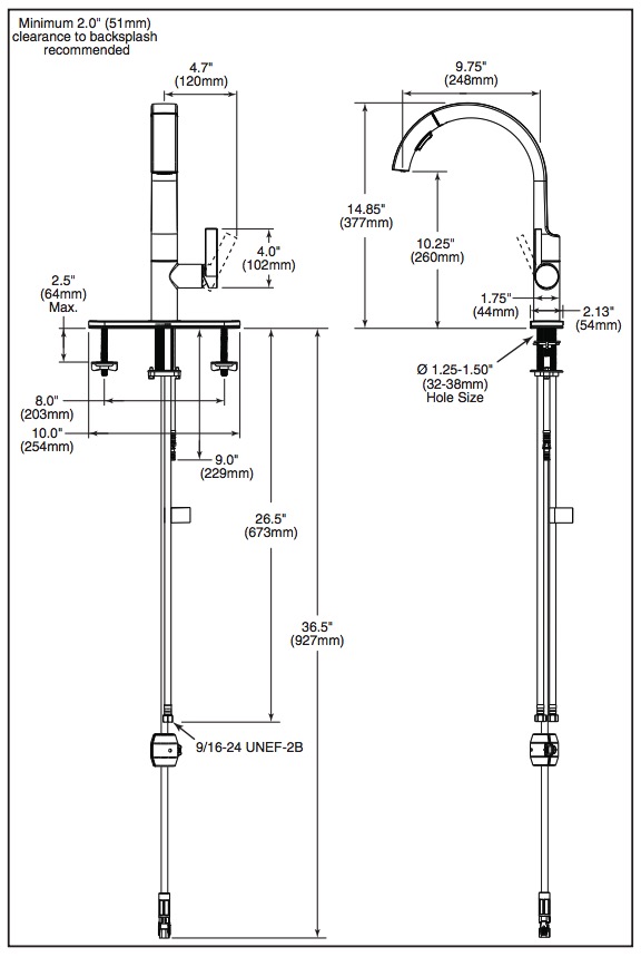 Delta 940LF-BL Keele Single Handle Pull Down Kitchen Faucet 