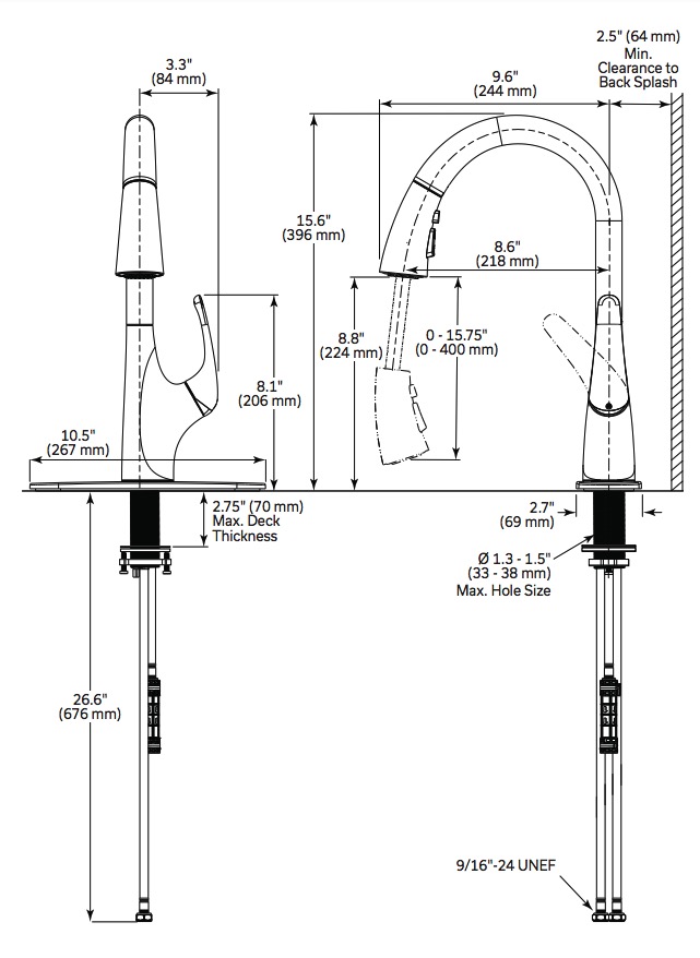 Delta 959LF Seabourne Pulldown Kitchen Faucet