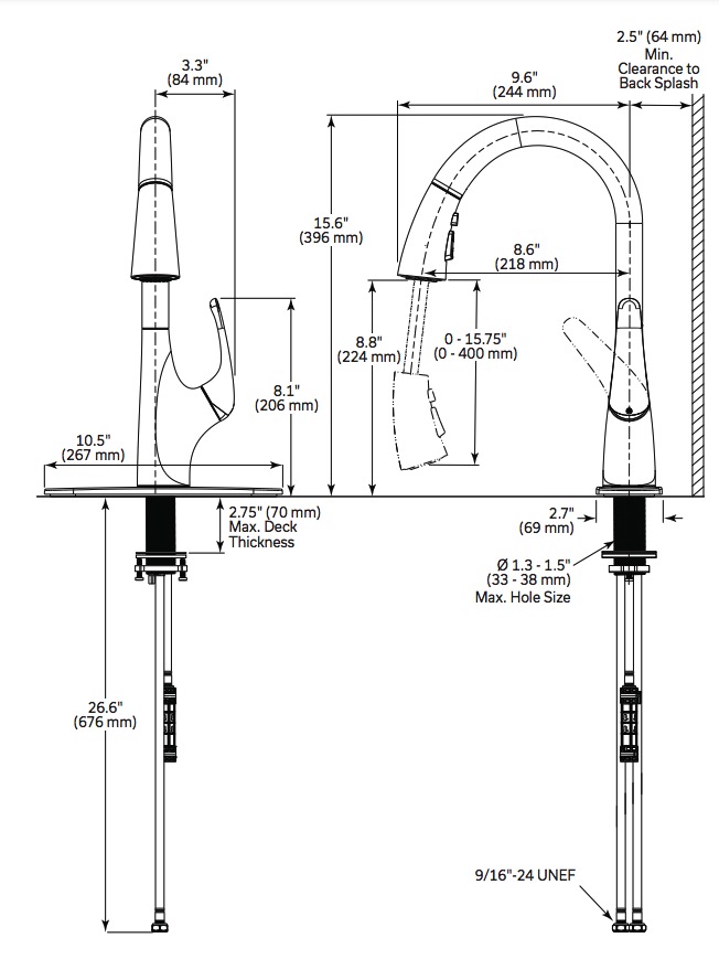 Delta 959LF-SS Seabourne Pulldown Kitchen Faucet