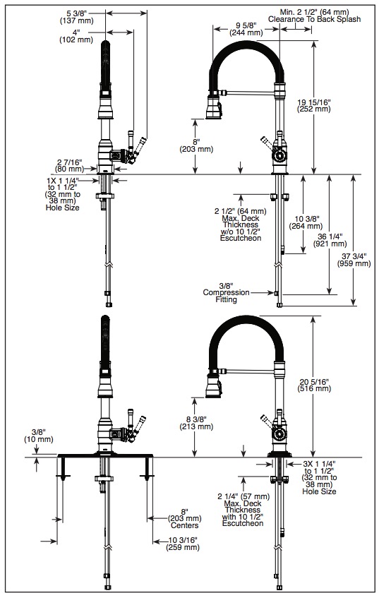 Delta 9690-AR-DST Broderick Spring Spout Pd Kitchen W/Shieldspray 1L 