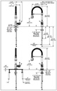 Delta 9690-AR-DST Broderick Spring Spout Pd Kitchen W/Shieldspray 1L 
