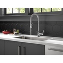 Delta 9690-DST Broderick Spring Spout Pd Kitchen W/Shieldspray 1L 