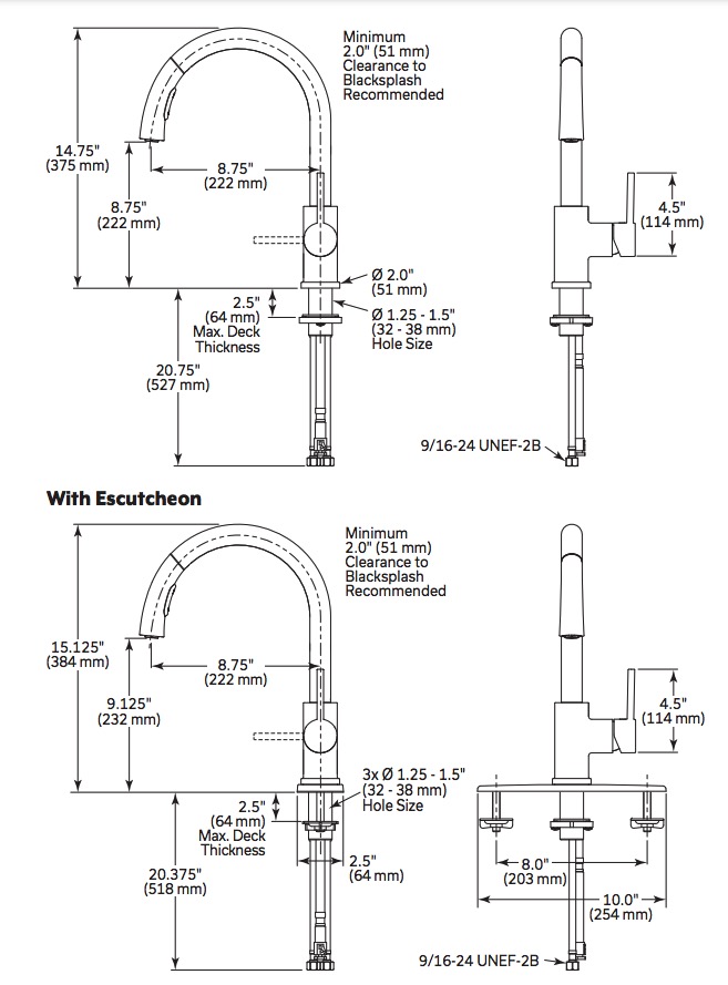 Delta 976LF Osler Single Handle Pull Down Kitchen Faucet 