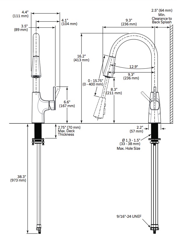 Delta 981LF Banting Pulldown Kitchen Faucet
