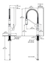 Delta 983LF-BL Prodeco Pulldown Industrial Spring Kitchen Faucet