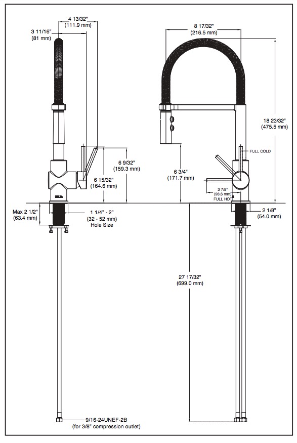 Delta 987LF Tommy Gourmet Kitchen Faucet 