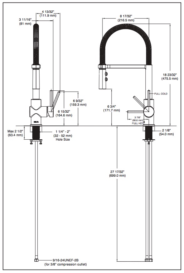 Delta 987LF-AR Tommy Gourmet Kitchen Faucet Ar 