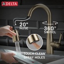 Delta 9913-CZ-DST Single Handle Pull-Down Bar/Prep Faucet Cz