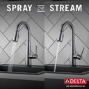 Delta 9913T-AR-DST Essa Single Handle Pull-Down Bar/Prep Faucet With Touch2O 