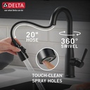 Delta 9913T-BL-DST Essa Single Handle Pull-Down Bar/Prep Faucet With Touch2O 