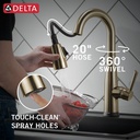 Delta 9913T-CZ-DST Single Handle Pull-Down Bar/Prep Faucet With Touch2O Cz