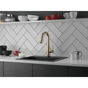 Delta 9913T-CZ-DST Single Handle Pull-Down Bar/Prep Faucet With Touch2O Cz