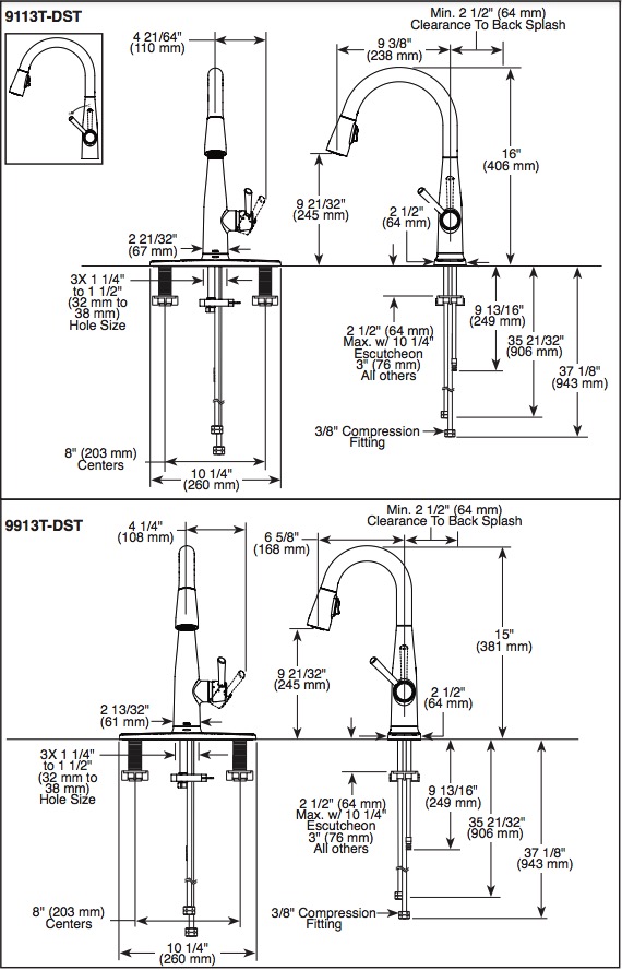 Delta 9913T-DST Essa Single Handle Pull-Down Bar/Prep Faucet With Touch2O 