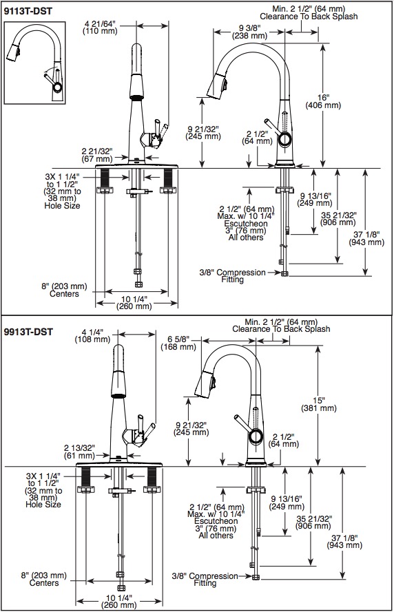 Delta 9913T-RB-DST Essa Single Handle Pull-Down Bar/Prep Faucet With Touch2O 