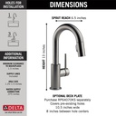 Delta 9959-KS-DST Trinsic Single Handle Pull-Down Bar/Prep Faucet 