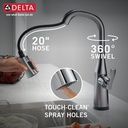 Delta 9976T-AR-PR-DST Touch2O Pull-Down Bar/Prep Faucet 1L