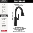 Delta 9979-BL-DST Coranto Single Handle Bar/Prep 