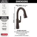 Delta 9979-RB-DST Coranto Single Handle Bar/Prep 