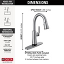 Delta 9979T-AR-DST Coranto Single Handle Bar/Prep Touch 