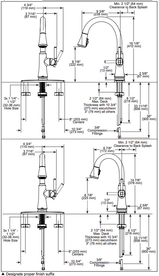 Delta 9979T-BL-DST Coranto Single Handle Bar/Prep Touch 