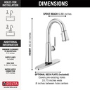 Delta 9979T-DST Coranto Single Handle Bar/Prep Touch 