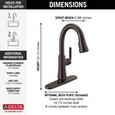 Delta 9979T-RB-DST Coranto Single Handle Bar/Prep Touch 