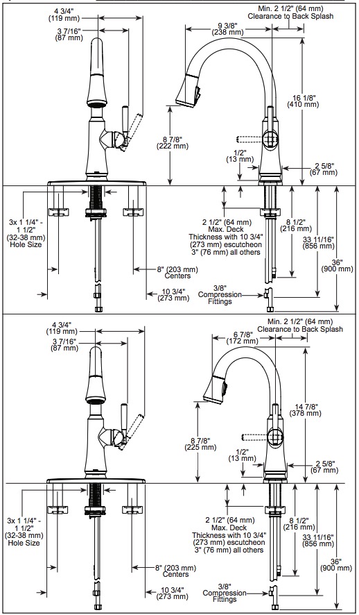 Delta 9979T-RB-DST Coranto Single Handle Bar/Prep Touch 
